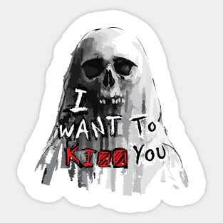 Goth Horror Style: Creepy Skull Sticker